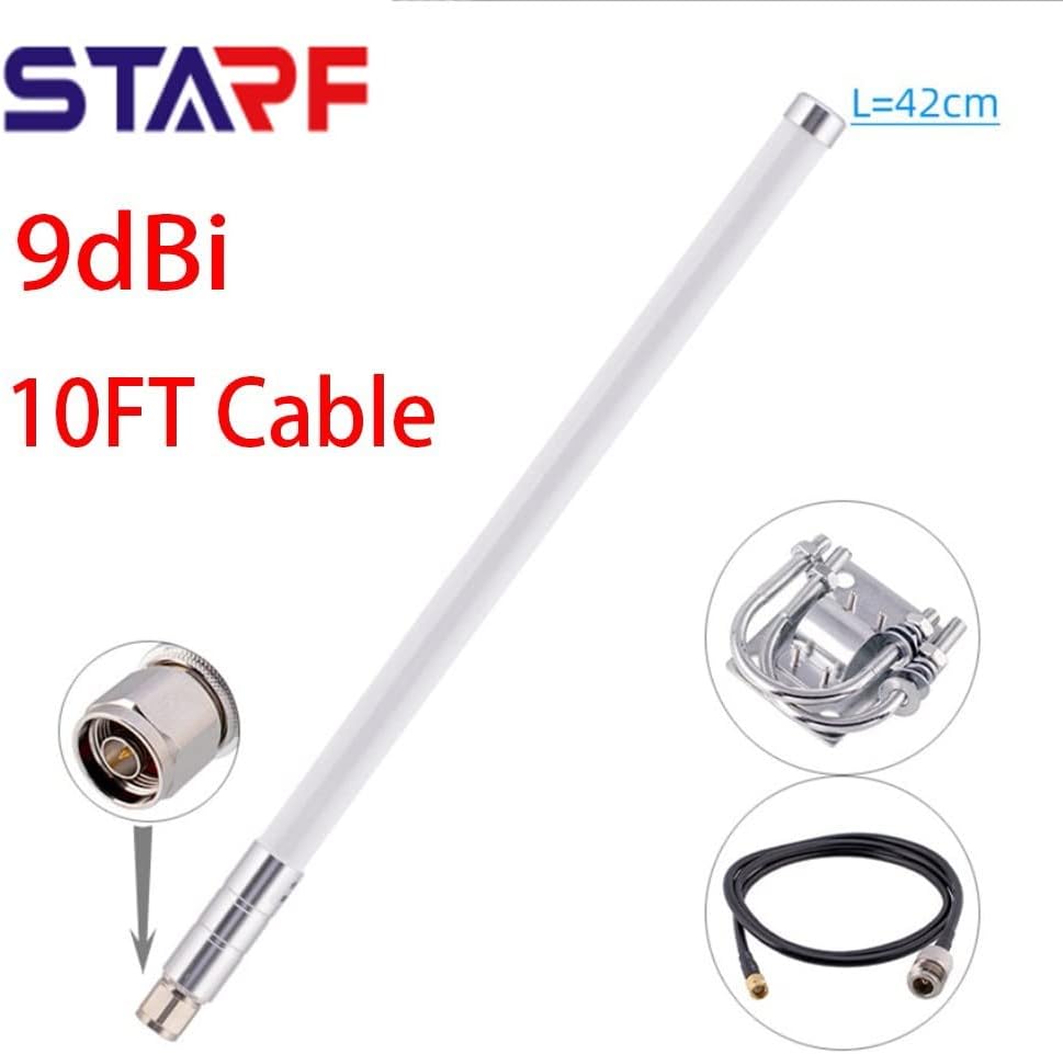 9dBi LoRa Gateway Antenna 868Mhz with 10FT Cable U1400