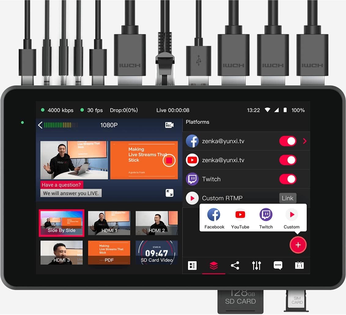 Ultra-Portable All-in-One Live Streaming Encoder & Monitor U324853