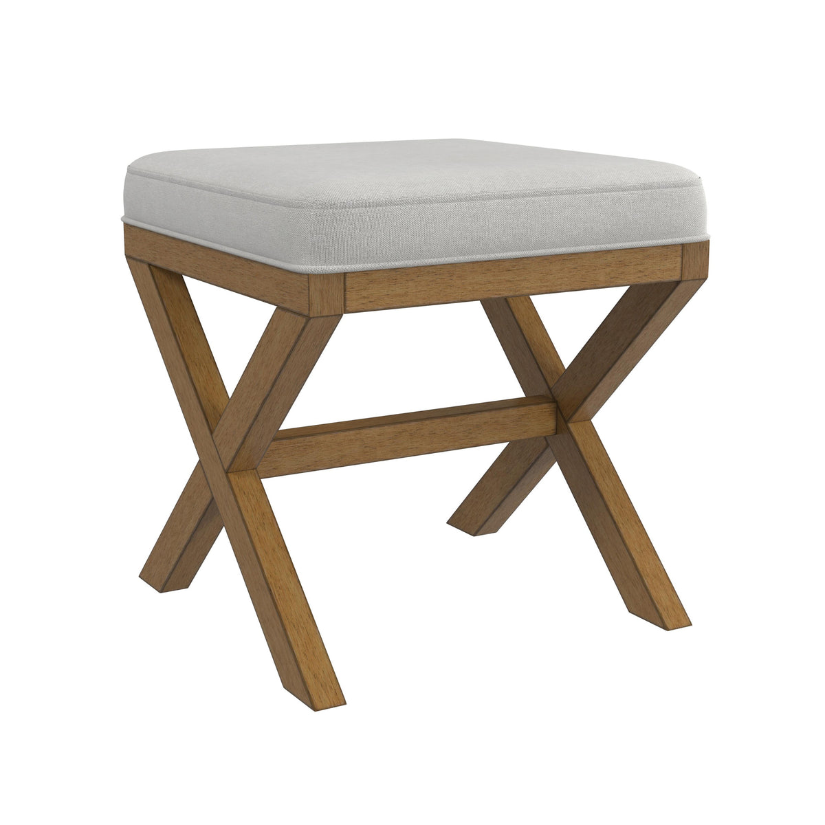 Dark Driftwood Wood Vanity Stool C343