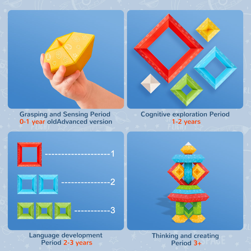 30PCS Multicolor Stacking Game Block Set Educational Toys N9661