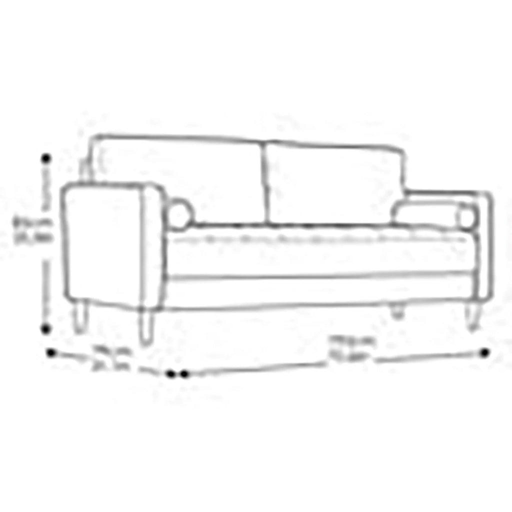 Mid-Century Fabric Upholstered Sofa in Gray G2862