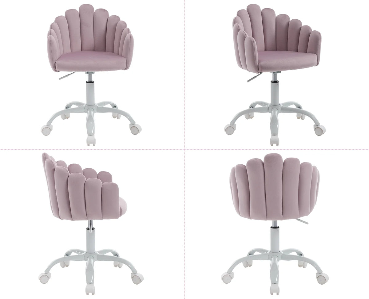 Purple Velvet Adjustable Kids Swivel Chair A158833