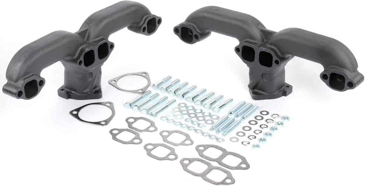 Rams Horn Exhaust Manifold for Small Block Chevy Engines, Raw Finish, Pair I24661