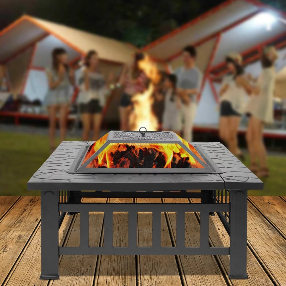 32 Wood Burning Square Fire Pit N4195